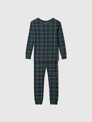 Gap Green Matching Family Christmas Kids Cotton Pyjamas (6mths-5yrs) - Image 2 of 4