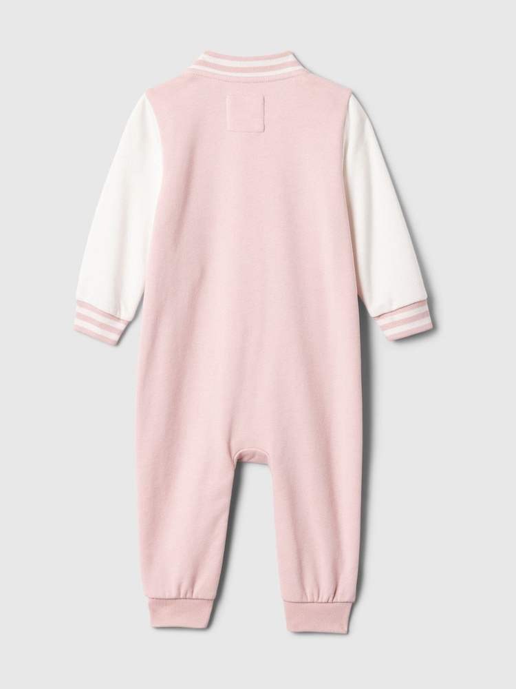 Gap Pink Brannan Bear Varsity Romper (Newborn-24mths) - Image 2 of 2 Gap Pink Brannan Bear Varsity Romper (Newborn-24mths) - Image 2 of 2