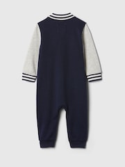 Gap Blue Brannan Bear Varsity Romper (Newborn-24mths) - Image 2 of 2
