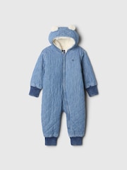 Gap Blue Cotton Quilted Cosy Chambray One-Piece (Newborn-24mths) - Image 1 of 2