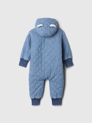 Gap Blue Cotton Quilted Cosy Chambray One-Piece (Newborn-24mths) - Image 2 of 2