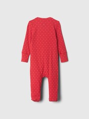 Gap Red Dot Ribbed Footed Sleepsuit (Newborn-9mths) - Image 2 of 2