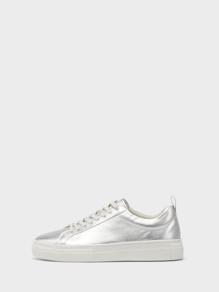 Vagabond Shoemakers Silver Zoe Platform Trainers - Image 1 of 3
