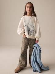 Ecru Horse Graphic Sweatshirt (3-16yrs) - Image 4 of 6