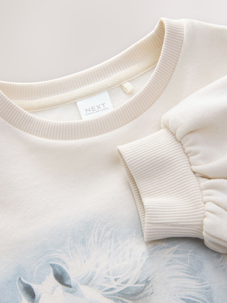 Ecru Horse Graphic Sweatshirt (3-16yrs) - Image 8 of 8 Ecru Horse Graphic Sweatshirt (3-16yrs) - Image 8 of 8