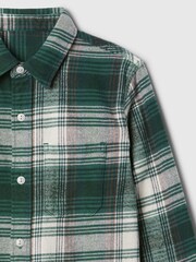 Gap Green Check Organic Cotton Flannel Shirt (4-13yrs) - Image 5 of 5