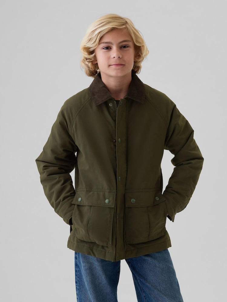 Gap Olive Green Waxed Canvas Field Jacket (4-13yrs) - Image 1 of 5