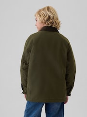 Gap Olive Green Waxed Canvas Field Jacket (4-13yrs) - Image 2 of 5