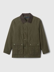 Gap Olive Green Waxed Canvas Field Jacket (4-13yrs) - Image 4 of 5