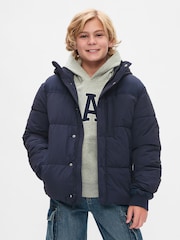 Gap Navy Blue Midweight Puffer Jacket (4-13yrs) - Image 1 of 6