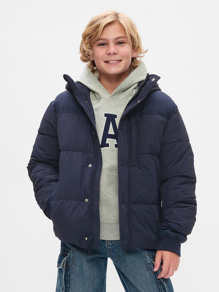 Gap Navy Blue Midweight Puffer Jacket (4-13yrs) - Image 1 of 6