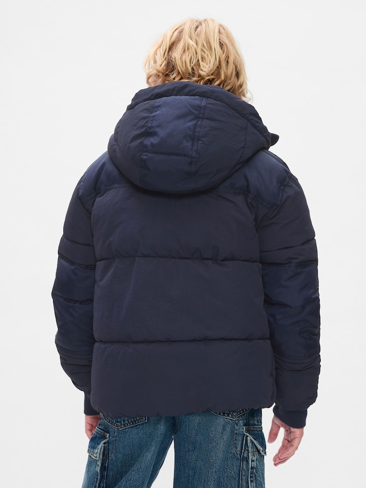 Gap Navy Blue Midweight Puffer Jacket (4-13yrs) - Image 2 of 6
