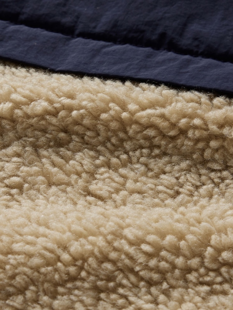 Gap Beige Sherpa Zip Up Hooded Fleece (4-13yrs) - Image 5 of 5