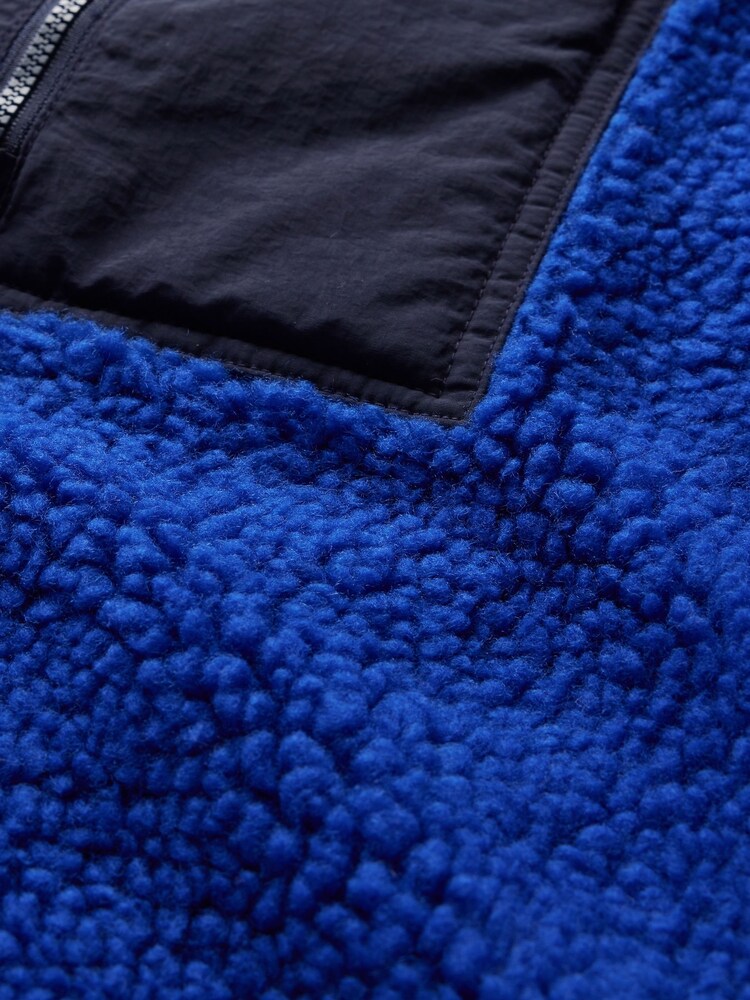 Gap Blue Sherpa Zip Up Gilet (4-13yrs) - Image 5 of 5