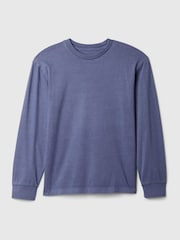 Gap Blue Long Sleeve Vintage T-Shirt (4-13yrs) - Image 1 of 2