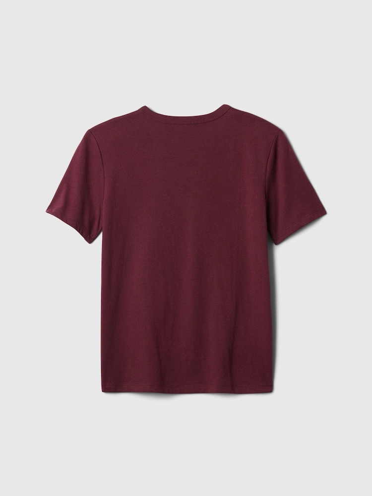 Gap Burgundy Red Long Sleeve Graphic T-Shirt (4-13yrs) - Image 2 of 3