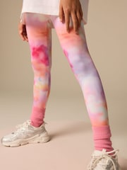 Pink Floral Graffiti T-Shirt And Sport Leggings Set (3-16yrs) - Image 4 of 9