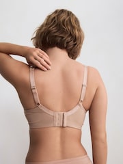 Almond DD+ Pad Full Cup Praline Nude DD+ Supersoft Comfort Padded Strap Minimising Full Cup T-Shirt Bra - Image 3 of 8