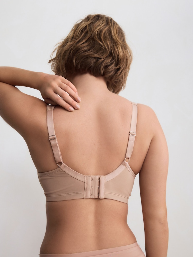 Almond DD+ Pad Full Cup Praline Nude DD+ Supersoft Comfort Padded Strap Minimising Full Cup T-Shirt Bra - Image 3 of 8