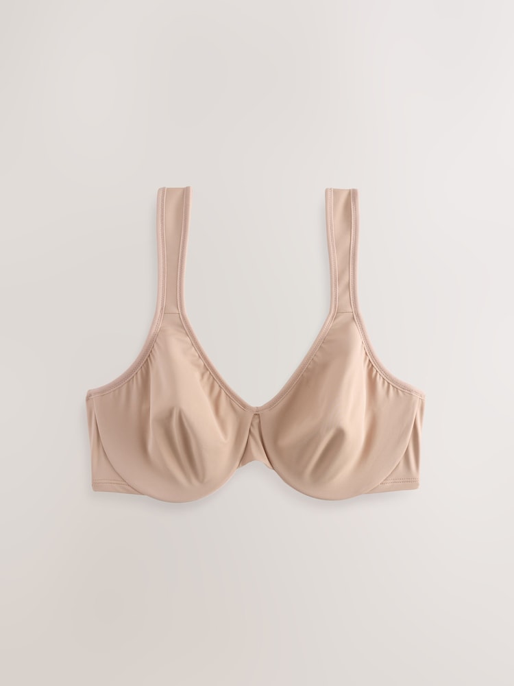 Almond DD+ Pad Full Cup Praline Nude DD+ Supersoft Comfort Padded Strap Minimising Full Cup T-Shirt Bra - Image 6 of 8