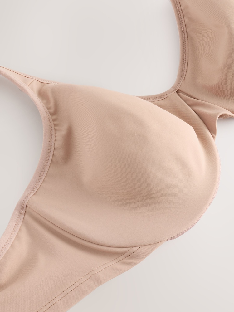Almond DD+ Pad Full Cup Praline Nude DD+ Supersoft Comfort Padded Strap Minimising Full Cup T-Shirt Bra - Image 7 of 8