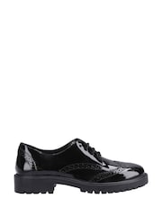 Hush Puppies Black Athena Patent Junior School Shoes - Image 1 of 5