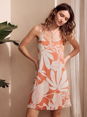 Blue/Orange Palms 100% Cotton Slips 2 Pack - Image 6 of 9