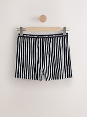 Black/Pink Stripe Short Sleeve 100% Cotton Pyjama Sets 2 Pack - Image 7 of 11