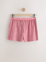 Black/Pink Stripe Short Sleeve 100% Cotton Pyjama Sets 2 Pack - Image 9 of 11