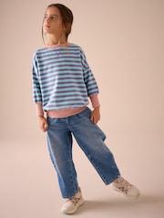 Синяя/пурпурная - Stripe 100% Cotton Sweatshirt (3-16yrs) - Изображение 2 из 7
