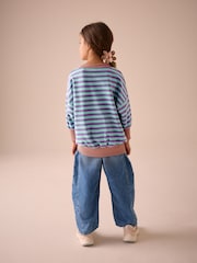 Синяя/пурпурная - Stripe 100% Cotton Sweatshirt (3-16yrs) - Изображение 3 из 7