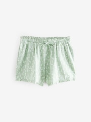 Green/Oatmeal Spot Frill Vest Short Set Pyjamas 2 pack - Image 11 of 13