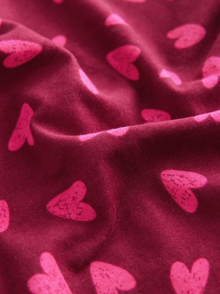 Berry Heart 100% Cotton Frill Vest Short Set Pyjamas - Image 10 of 10