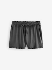 Charcoal Grey Modal Blend Frill Short Set Pyjamas - Image 8 of 10