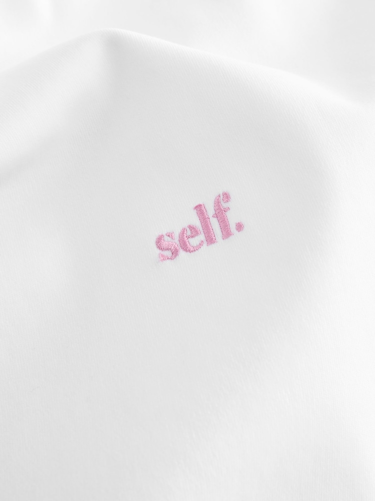 self. Ecru/Pink Stripe 100% Cotton Short Set Pyjamas - Image 12 of 12