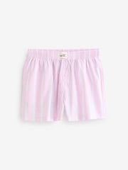 self. Ecru/Pink Stripe 100% Cotton Short Set Pyjamas - Image 9 of 12