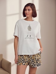 Leopard Proud London Cotton Short Set 100% Cotton Pyjamas - Image 1 of 6