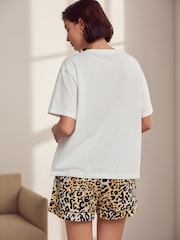 Leopard Proud London Cotton Short Set 100% Cotton Pyjamas - Image 3 of 6
