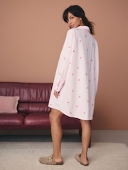 Pink Lips 100% Cotton Textured Nightshirt - Image 3 of 5