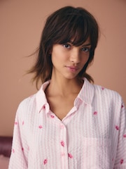 Pink Lips 100% Cotton Textured Nightshirt - Image 4 of 5