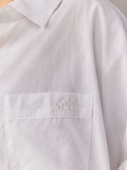 self. White Oversized 100% Cotton Nightshirt - Image 5 of 8