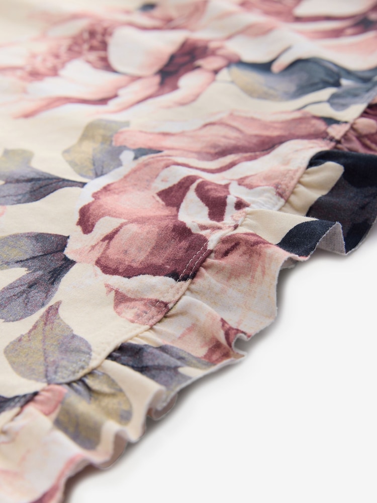 Ecru Floral Print Slip Nightie - Image 9 of 9
