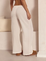Ecru/Khaki Textured Cotton Pyjama Bottoms 2 Pack - Image 3 of 7