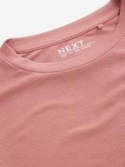 Pink Soft Touch Ribbed Long Sleeve T-Shirt with TENCEL™ Lyocell - Image 6 of 7