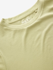 Lime Soft Touch Ribbed Long Sleeve T-Shirt with TENCEL™ Lyocell - Image 6 of 6