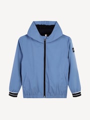 BOSS Blue Hooded Windbreaker Jacket - Image 1 of 3
