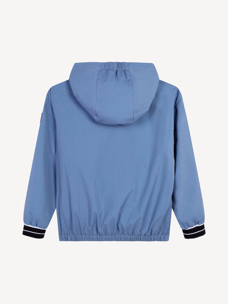 BOSS Blue Hooded Windbreaker Jacket - Image 2 of 3