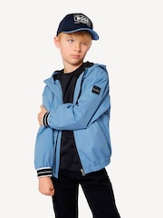 BOSS Blue Hooded Windbreaker Jacket - Image 3 of 3