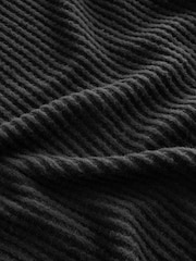 Black Cosy Waffle Long Sleeve Pyjamas - Image 9 of 9