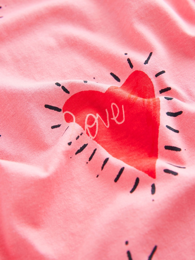 Pink Heart 100% Cotton Long Sleeve Pyjamas - Image 12 of 12